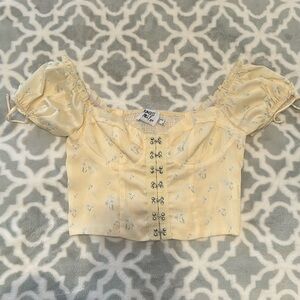 Princess Polly Allyson Top Yellow size 4